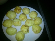 Formando las bolas de patata