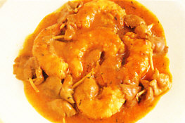 Fricandó de langostinos