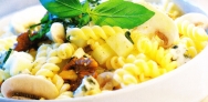 Fusili con champiñones