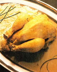 Gallina con arroz