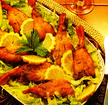 Gambas a la menta