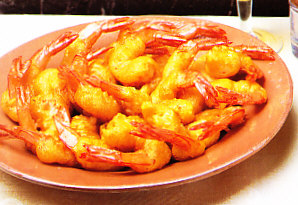 Gambas con gabardina
