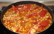 Garbanzos con bogavante