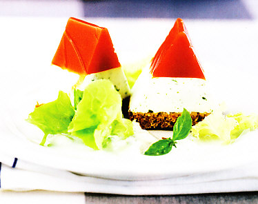 Gelatina de tomate y yogur