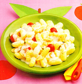 Gnocchi con champiñones y queso