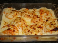 Góndolas con trufas y bechamel