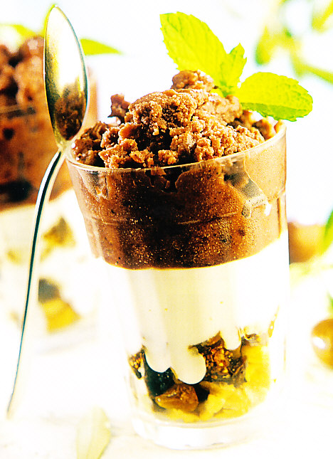 Granizado de olivas con menta y yogur griego