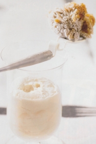 Granizado de ratafía y mousse de café