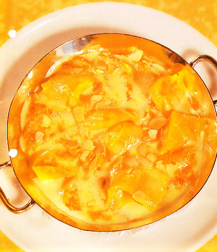Gratinado de naranjas y mango