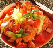 Guisado de cerdo y pavo