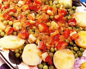 Guisantes al vapor