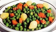 Guisantes brasaeados con cebollitas