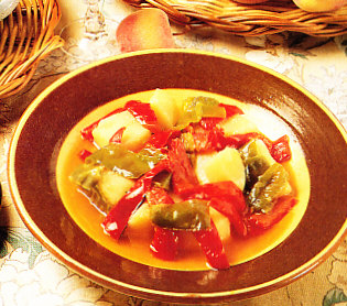 Guiso de patatas y pimientos