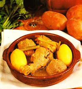 Guiso de pavo con albóndigas