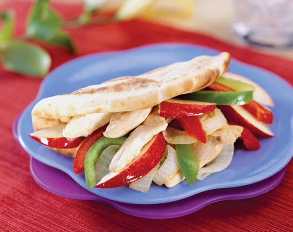 Gyro de pavo y manzana