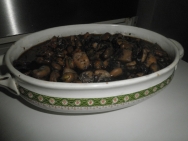 Habas negras con sepia