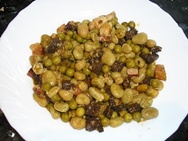 Habas y guisantes estofados