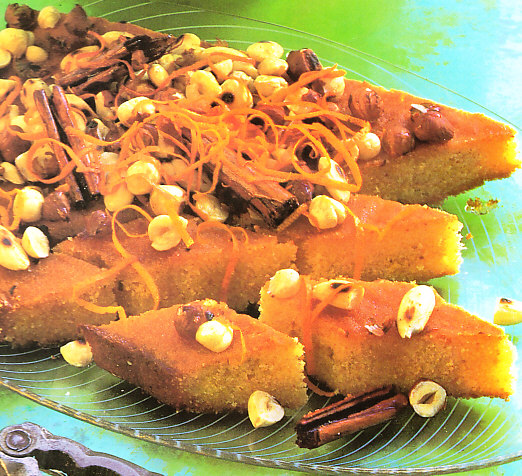 Halvá de sémola y avellanas