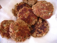 Hamburguesa de lentejas y cacahuetes