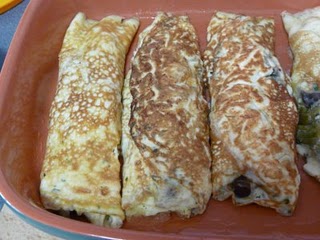 Hatillos de tortilla con setas