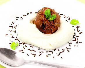 Helado con merengue
