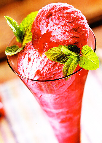 Helado de frutos rojos