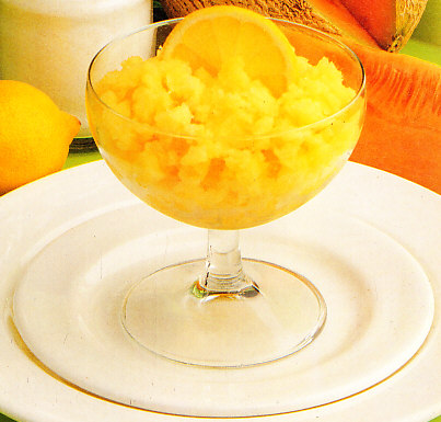 Helado de melón al limón
