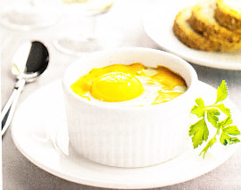 Huevos a la reina con bechamel