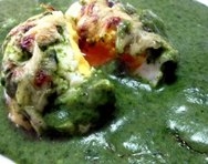 Huevos al foie-gras con espinacas