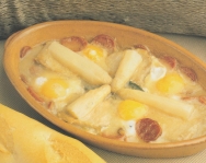 Huevos al salmorejo