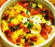 Huevos con puré de patatas