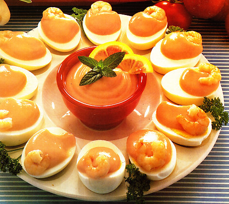 Huevos con salsa rosada