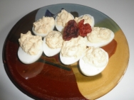 Huevos duros con mayonesa