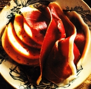 Jamón con melón a la pimienta