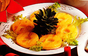 Jamón con piña quemada