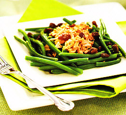 Judías verdes con foie