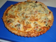 Kish de verduras con pollo