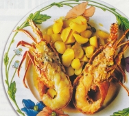 Langosta guisada con patatas