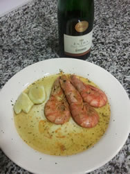 langostinos al cava