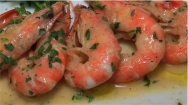 Langostinos al coñac