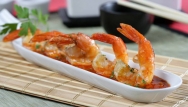 Langostinos al romesco