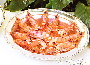 Langostinos en salsa