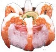 Langostinos frescos con nieve de Sake