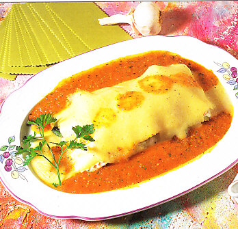 Lasaña de pescado y verduras