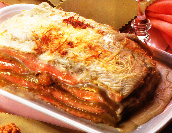 Lasaña de salmón