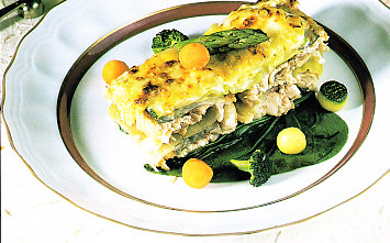 Lasaña de verduras y jureles