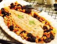 Lenguado con frutos secos