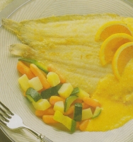 Lenguados con salsa de naranja