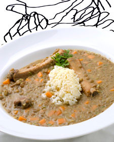 Lentejas con costilla de cerdo
