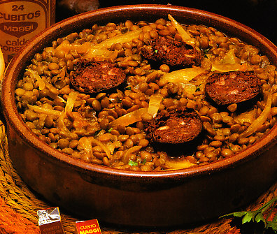 Lentejas con morcilla